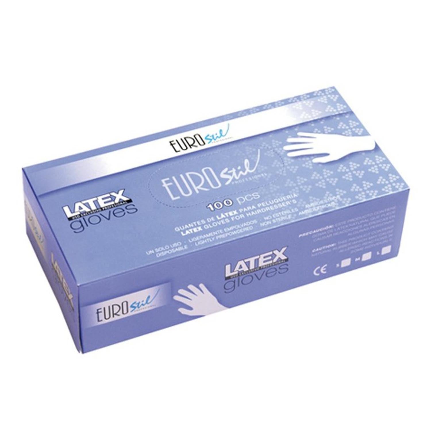 Eurostil Blanco Guantes Latex Mediano Caja 1Un